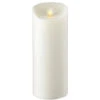 Moving Flame White Unscented Candle Battery Operated 3.5 X 9 - Timer - Remote Ready -Decorative Candle Shop white 9 inch moving flame candle