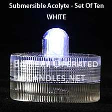 White Waterproof Tea Light - Box Of 10