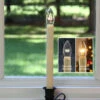 Traditional Flamelss Window Candle Bright Dual Sided Bulb - Matte Black Finish - Timer -Decorative Candle Shop williamsburg window candle