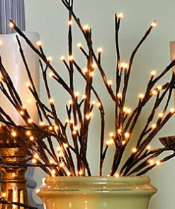 Electric Lighted Willow Branch - 60 Bulbs - 20 Inches Indoor/Outdoor